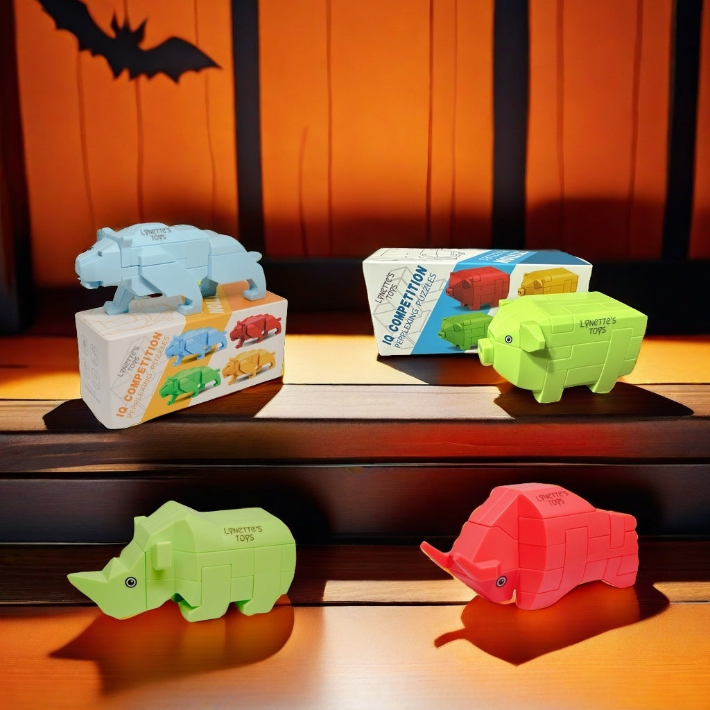 Lynette's Toys 3D Puzzle Animal Blocks Toy -Brain Game and Travel for Kids Aged 6+ Toy Brain Bolt Montessori Toys(RANDOM COLOR)