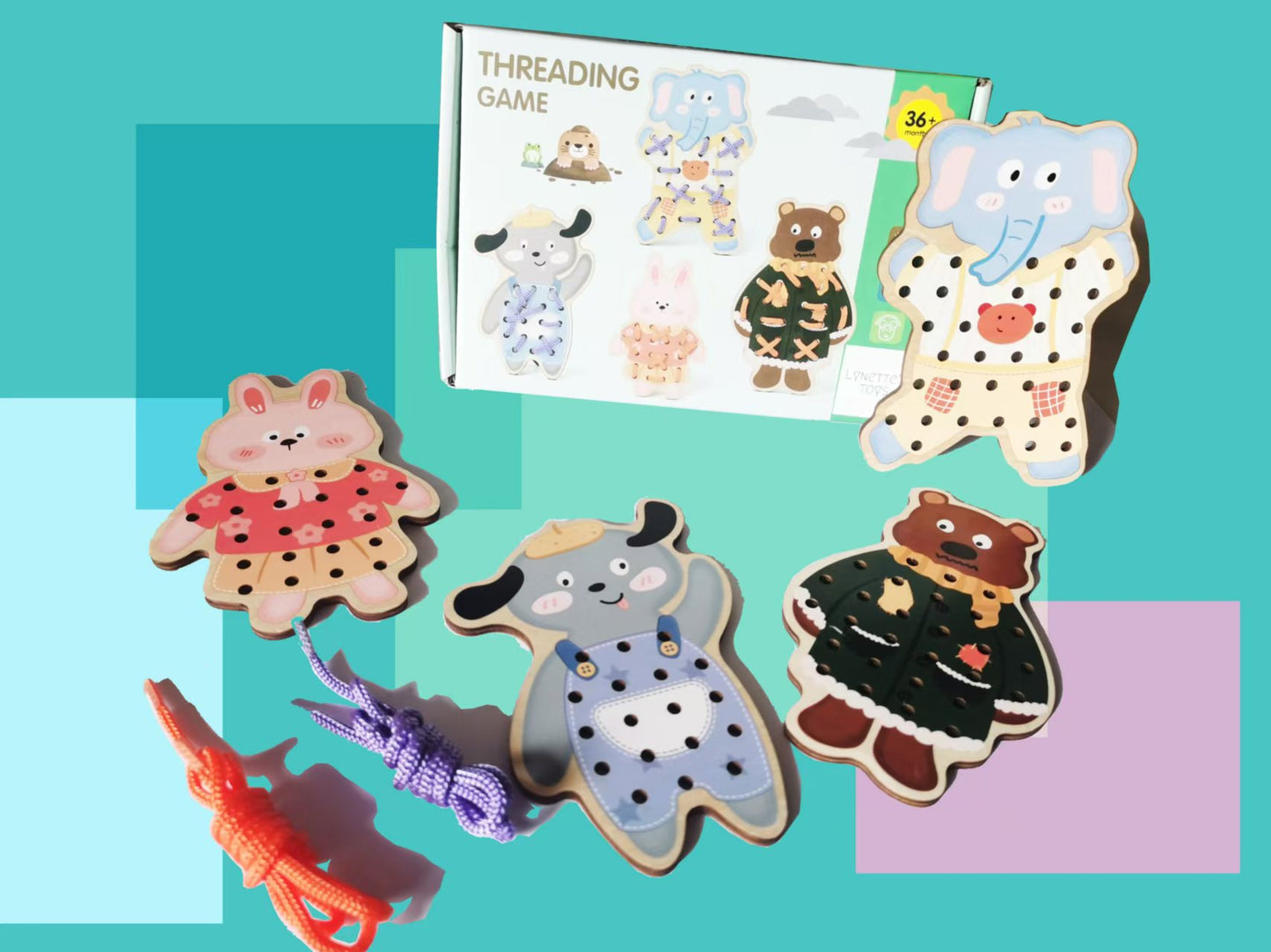 Lynette's Toys Threading Game - Educational Craft Toy for Toddlers, Suitable for Ages 3+
