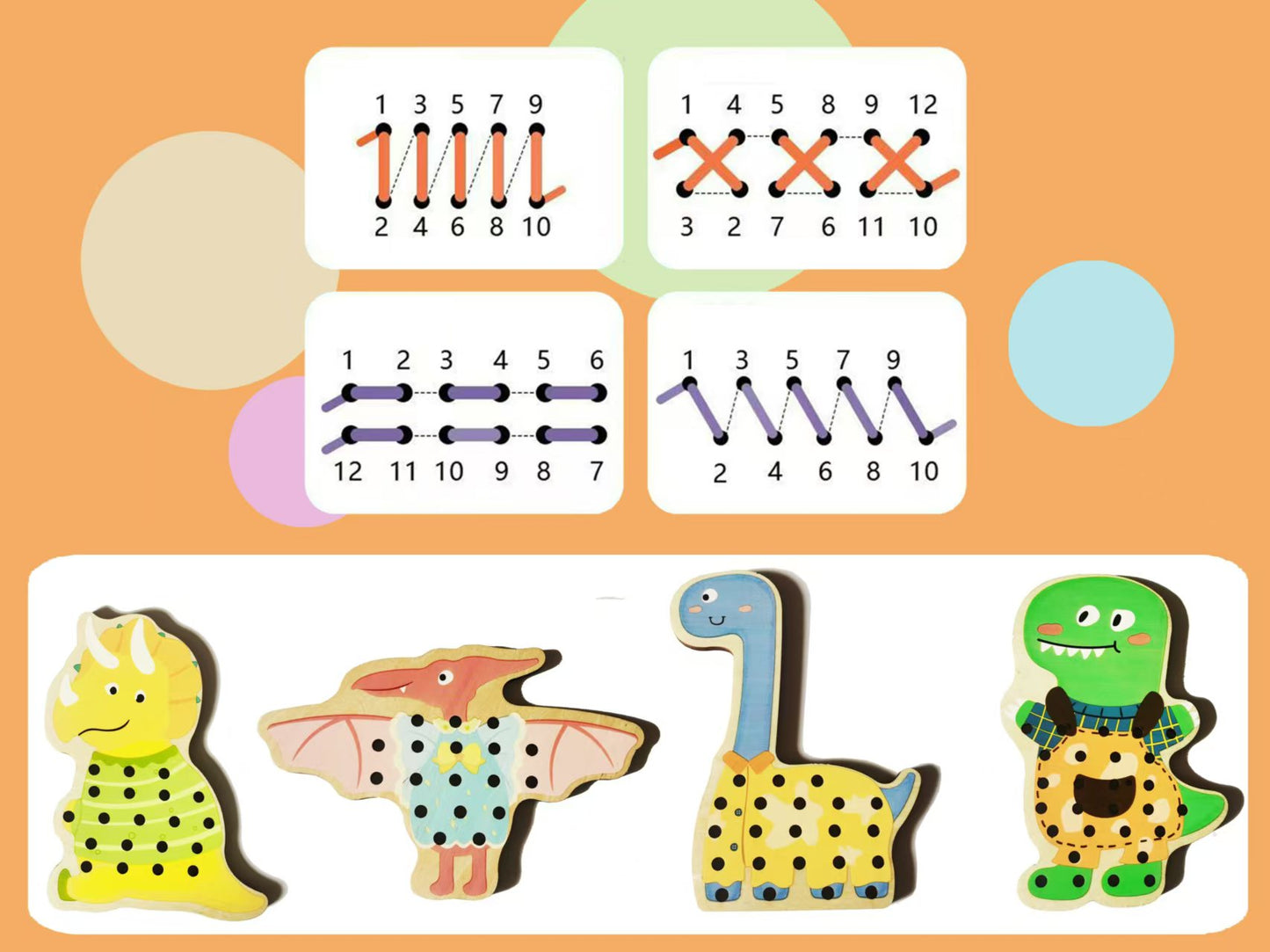 Lynette's Toys Threading Game - Educational Craft Toy for Toddlers, Suitable for Ages 3+