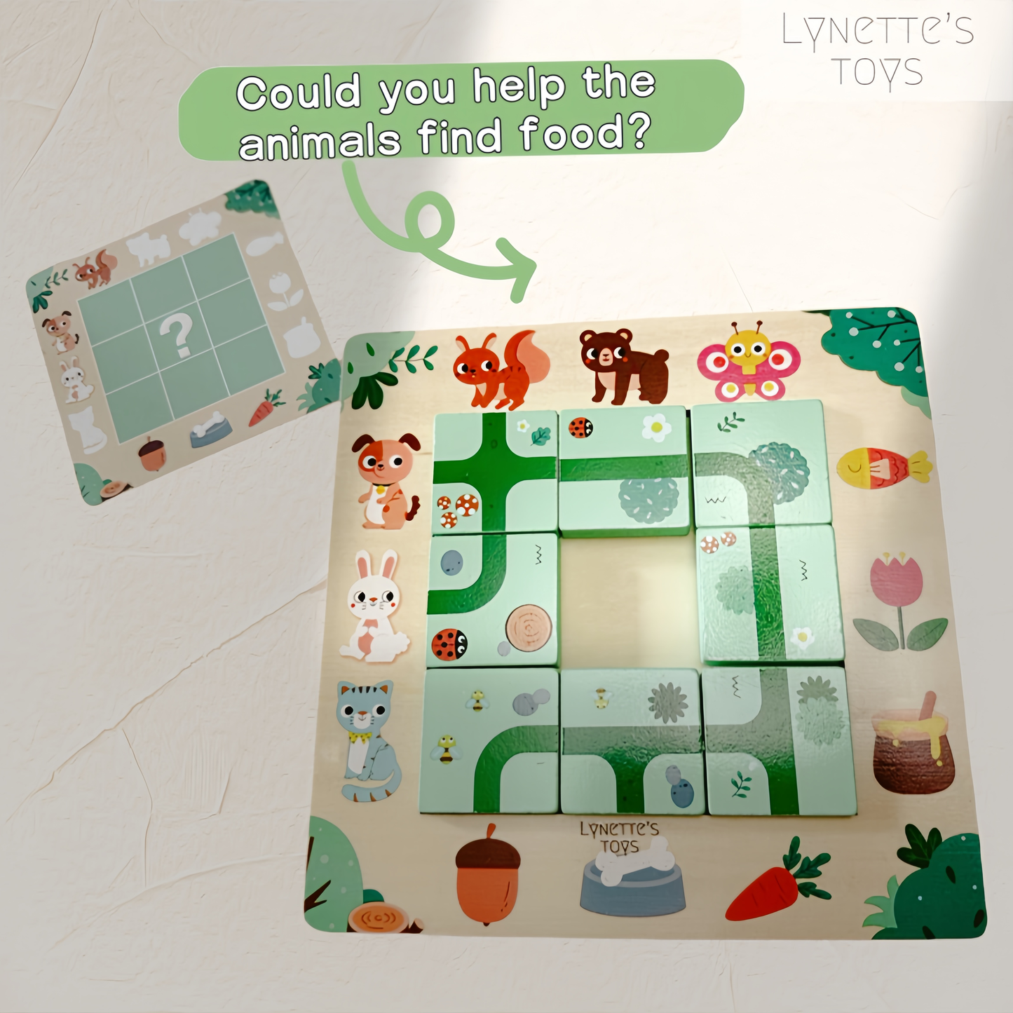 Lynette's Toys Wooden Wayfinding Puzzle for Children Aged 3+, Montessori Toys, Develop Logical Thinking and Problem-Solving Skill, Educational Interactive Toy, Travel Toy, Gift Choice for Birthday