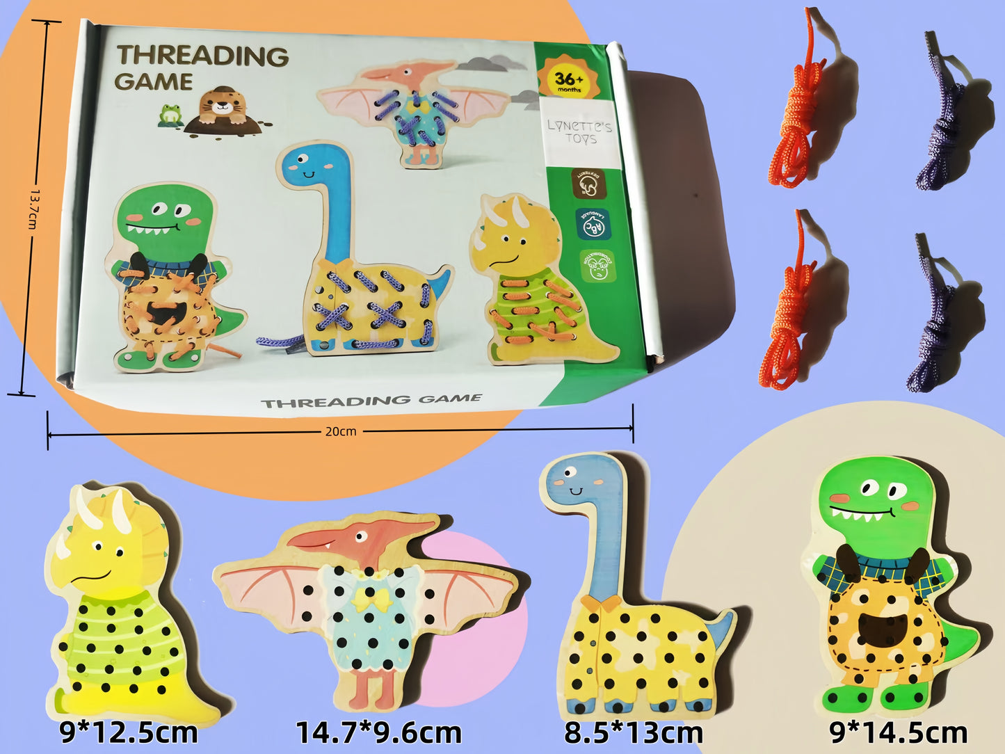 Lynette's Toys Threading Game - Educational Craft Toy for Toddlers, Suitable for Ages 3+