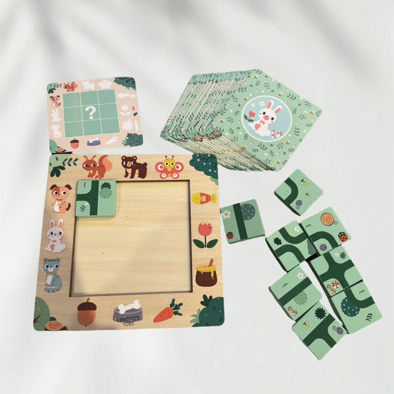 Lynette's Toys Wooden Wayfinding Puzzle for Children Aged 3+, Montessori Toys, Develop Logical Thinking and Problem-Solving Skill, Educational Interactive Toy, Travel Toy, Gift Choice for Birthday