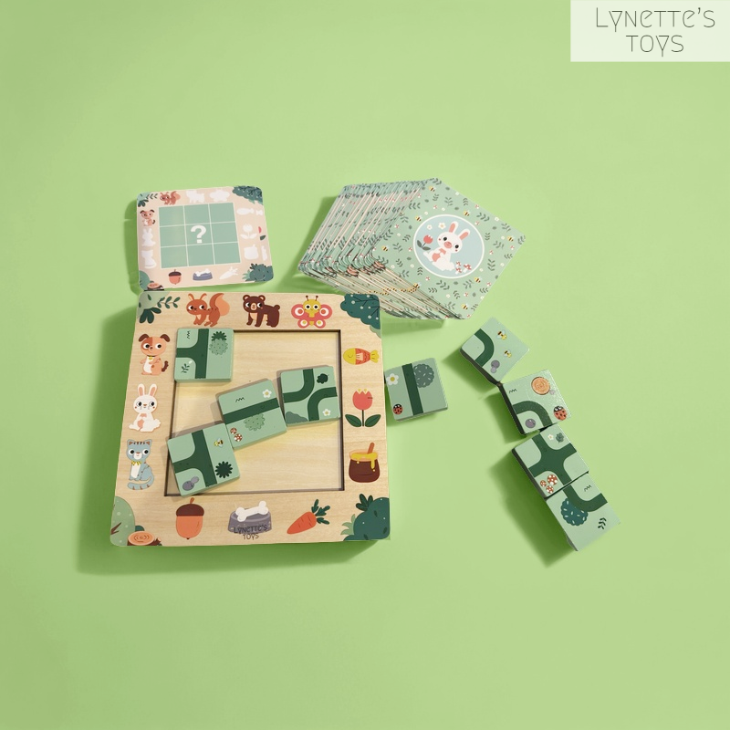 Lynette's Toys Wooden Wayfinding Puzzle for Children Aged 3+, Montessori Toys, Develop Logical Thinking and Problem-Solving Skill, Educational Interactive Toy, Travel Toy, Gift Choice for Birthday