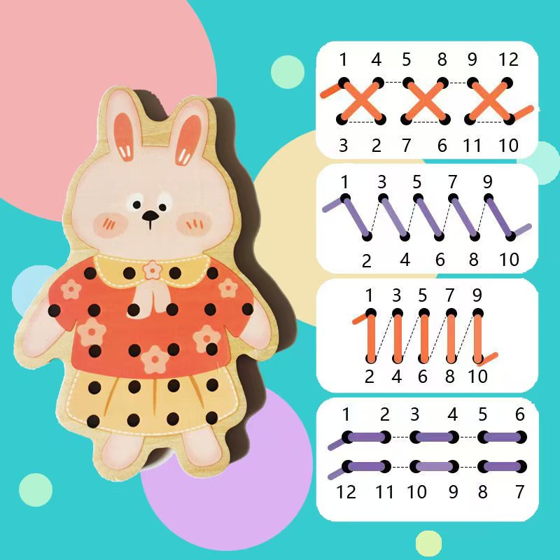 Lynette's Toys Threading Game - Educational Craft Toy for Toddlers, Suitable for Ages 3+